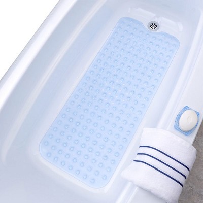 Slip-X Extra Long Bath Mat 16x39 Light Blue 4 Per Case Price Per Case 