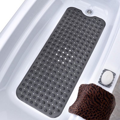 Slip-X Extra Long Bath Mat 16x39 Translucent Black 4 Per Case Price Per Case 