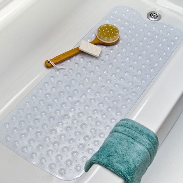Slip-X Extra Long Bath Mat 16x39 Clear 4 Per Case Price Per Case 