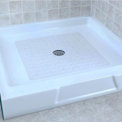 Slip-X  Square Rubber Bath Safety Mat With Microban 21x21 White 4 Per Case Price Per Case 