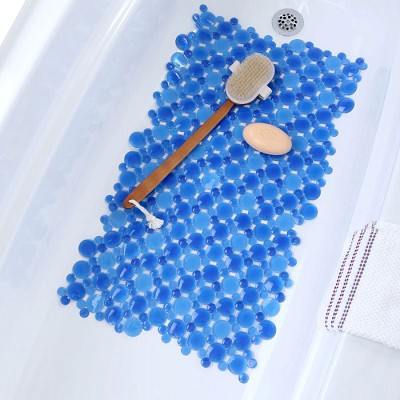Slip-X Burst of Bubbles Bath Mat 17x30 Blue 4 Per Case Price Per Case 
