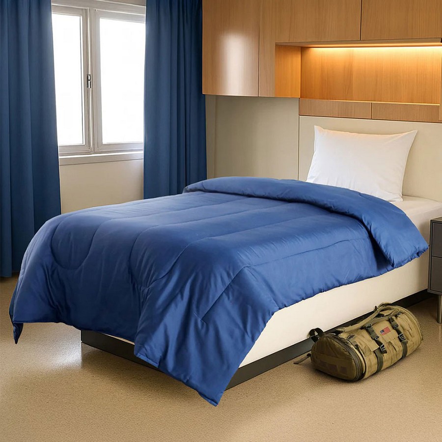 Martex Basics Comforter 6 Oz. EcoPure Fiberfill Poly/Cotton Channel Quilted Solid Colors 