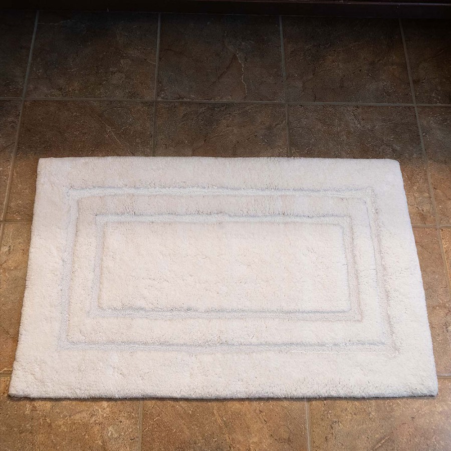 Gryphon Collection Tufted Cut Bath Rug 20x32 100% Cotton White 1 Dz Per Case Price Per Dz 