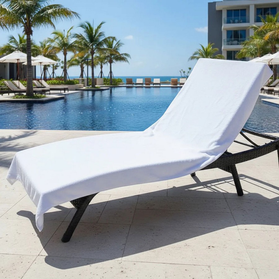 Martex Resort Lounge Chair Cover 31x90x15 100% Ring Spun Cotton Loops White 30Lb/Dz 1 Dz Per Case Price Per Dz 