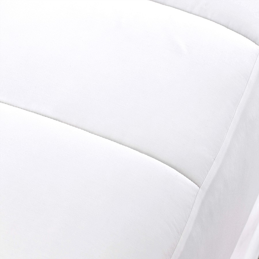 Martex EcoPure Fitted Mattress Pad With Smooth Flex Skirt Full 54x75 White 4 Per Case Price Per Each 