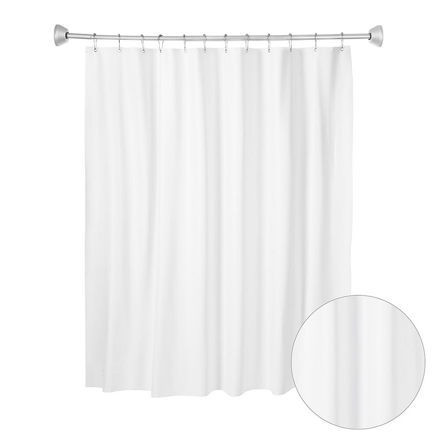 Whitmor Hooked Shower Curtains 10 Gauge Vinyl With Copper Grommet White 72x72 12 Per Case Price Per Each 