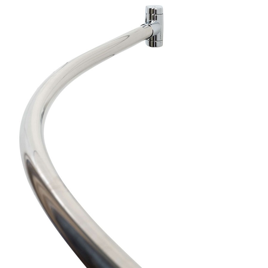 Ellipse Curved Shower Rod Fixed 5', 6' Arc Polished Chrome 6 Per Case Price Per Each 