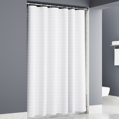 Satinbox Shower Curtain 72X72 Sewn Buttonholes White 12 Per Case Price Per Each 